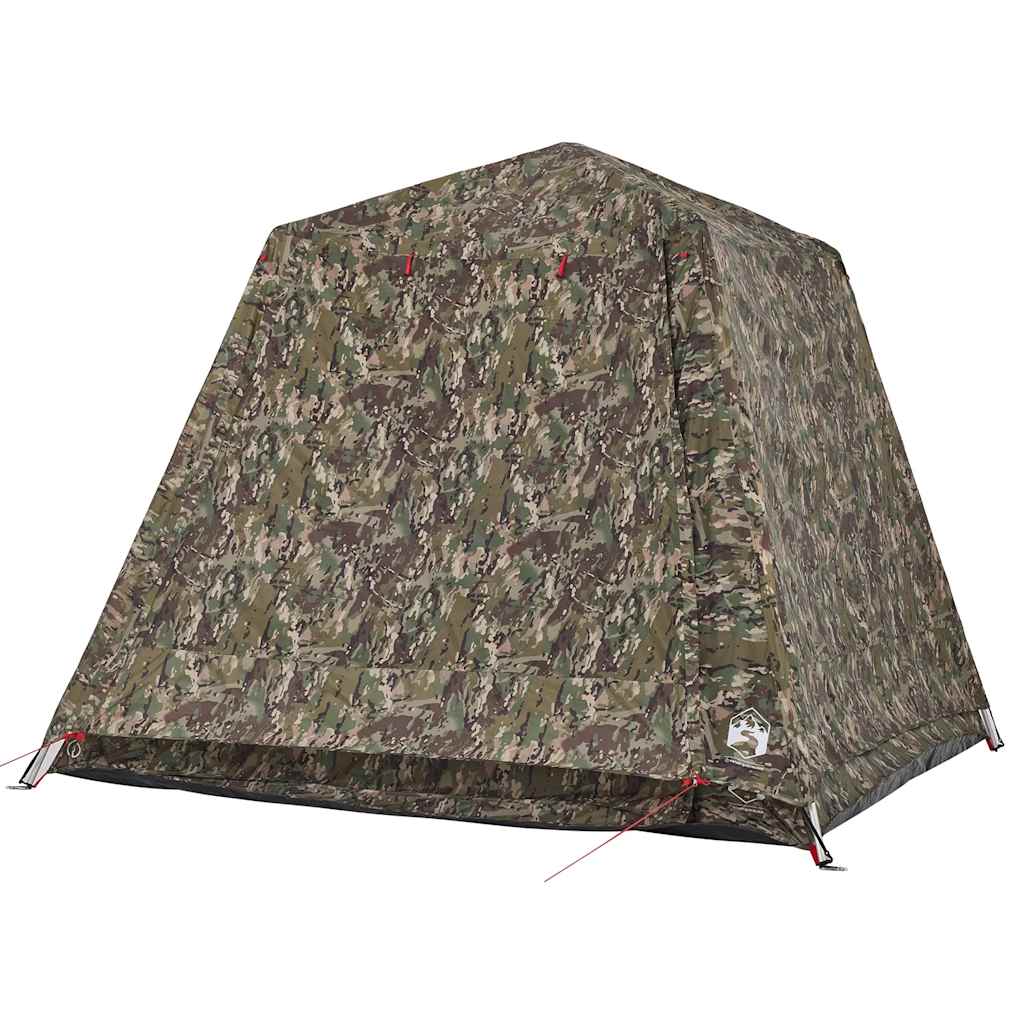 vidaXL Cort de pescuit pentru 4 persoane, camuflaj, setare rapidă
