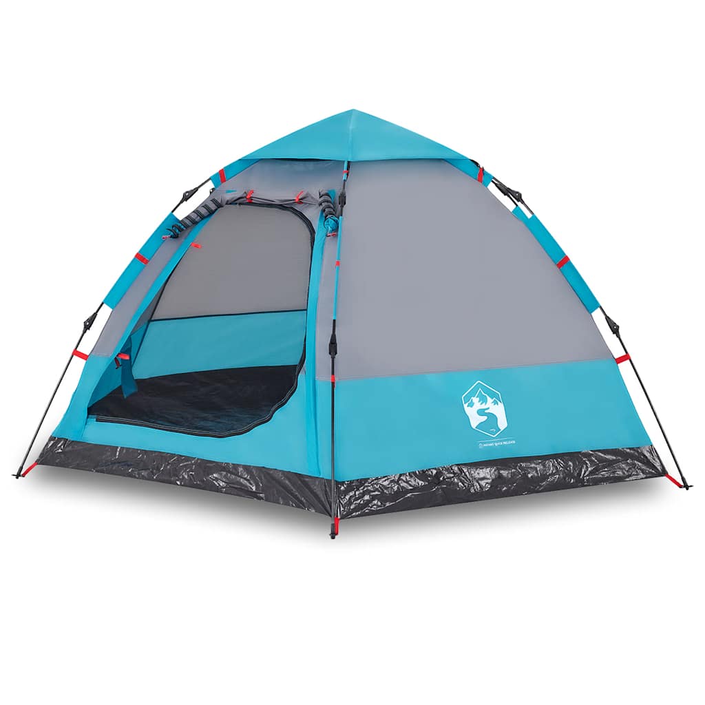 vidaXL Cort de camping cabană 4 persoane albastru cu eliberare rapidă vidaXL Cort de camping cabană 4 persoane albastru cu eliberare rapidă