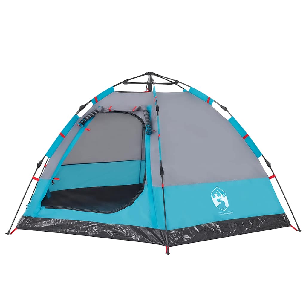 vidaXL Cort de camping cabană 4 persoane albastru cu eliberare rapidă vidaXL Cort de camping cabană 4 persoane albastru cu eliberare rapidă