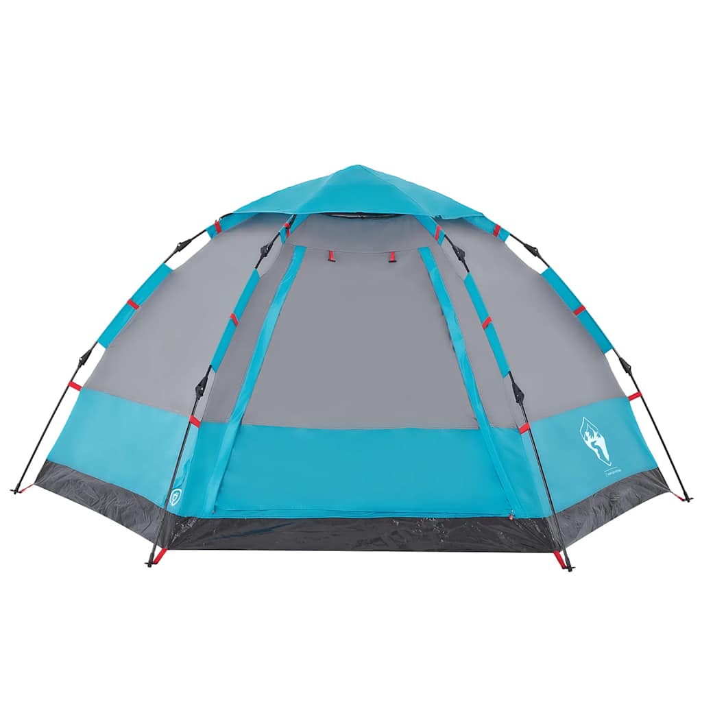 vidaXL Cort de camping cabană 4 persoane albastru cu eliberare rapidă vidaXL Cort de camping cabană 4 persoane albastru cu eliberare rapidă