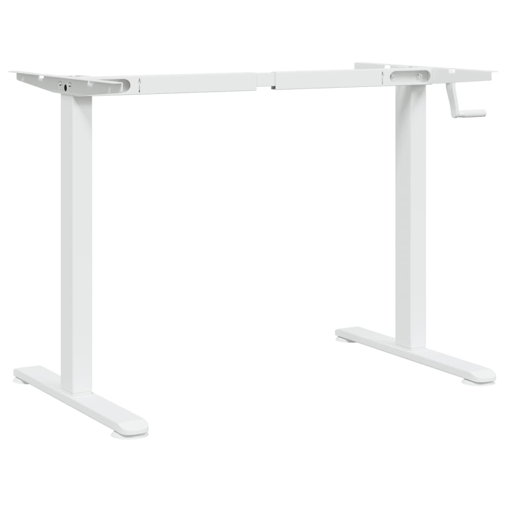 vidaXL Cadru birou de sine stătător alb, (94-135)x60x(70-114) cm, oțel