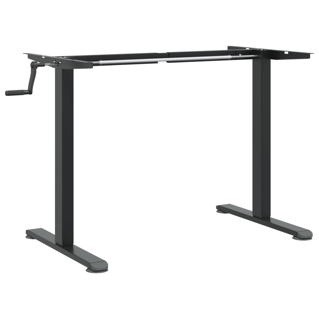 vidaXL Cadru de birou, negru, (94-135)x60x(70-114) cm, oțel