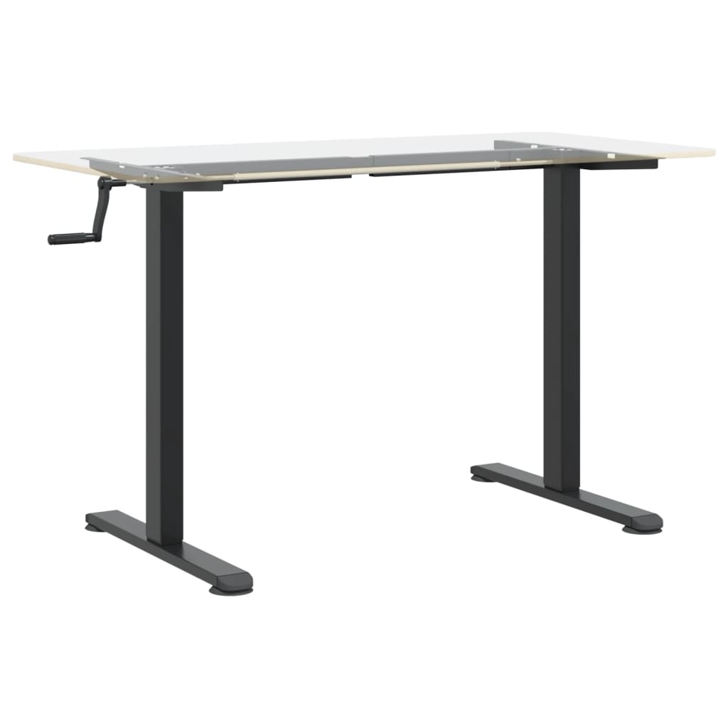 vidaXL Cadru de birou, negru, (94-135)x60x(70-114) cm, oțel