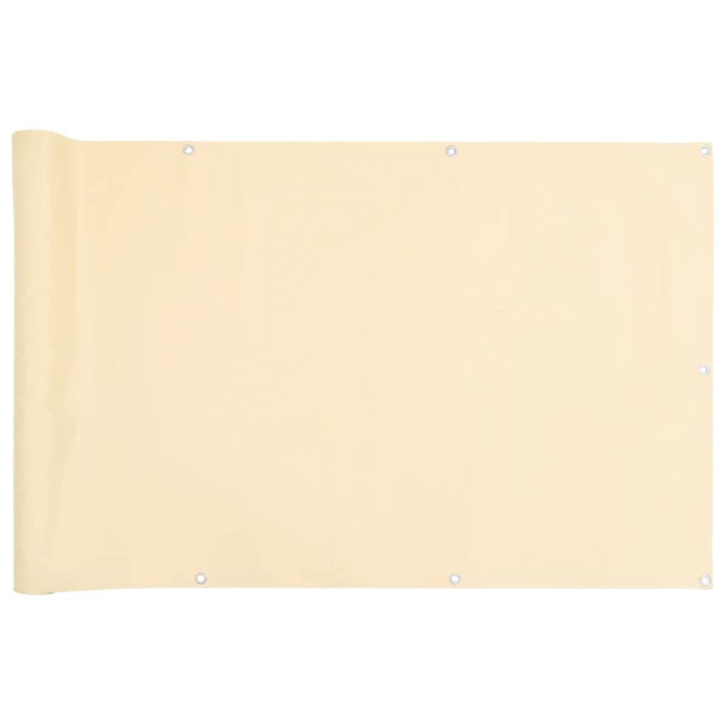 vidaXL Paravan de balcon, crem, 800x75 cm, PVC vidaXL Paravan de balcon, crem, 800x75 cm, PVC