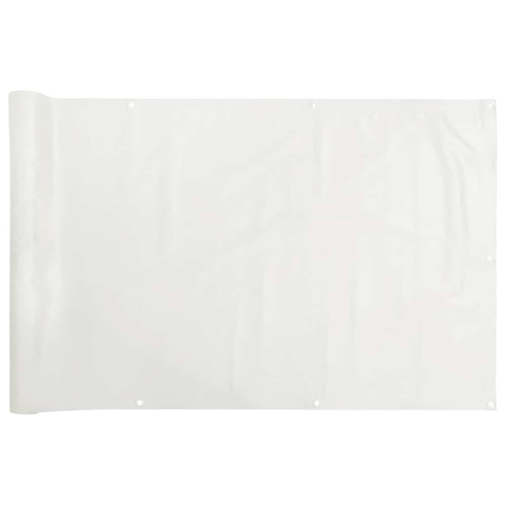 vidaXL Paravan de balcon, alb, 400x75 cm, PVC vidaXL Paravan de balcon, alb, 400x75 cm, PVC