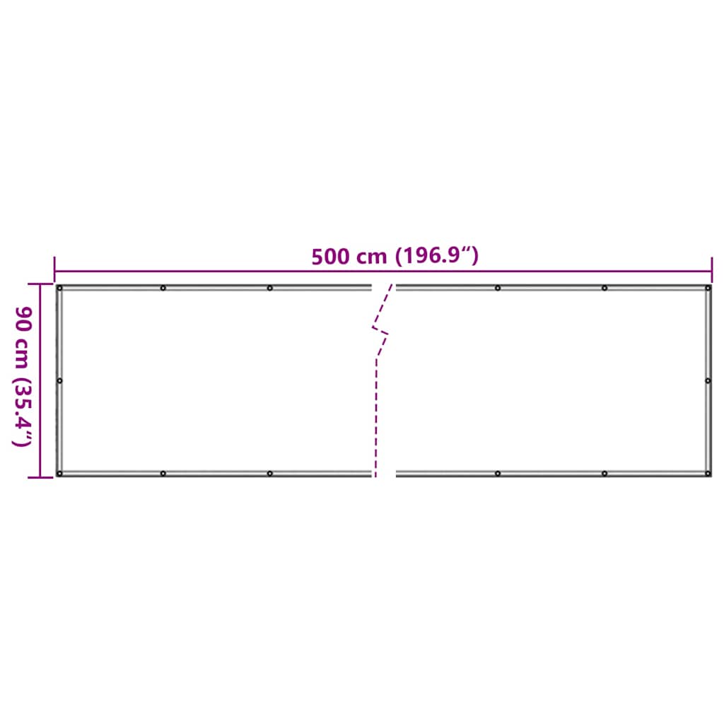 vidaXL Paravan de balcon, gri, 500x90 cm, PVC vidaXL Paravan de balcon, gri, 500x90 cm, PVC
