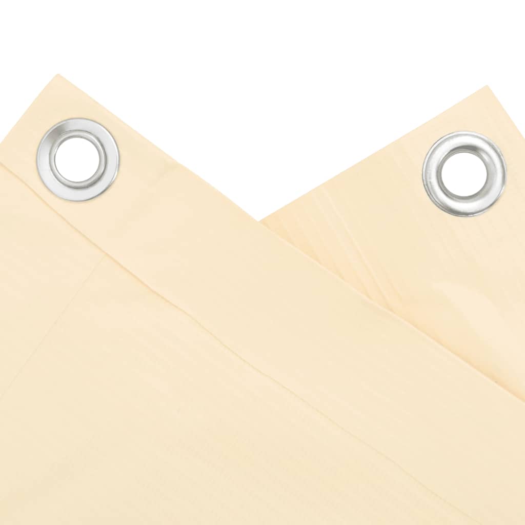 vidaXL Paravan de balcon, crem, 400x120 cm, PVC