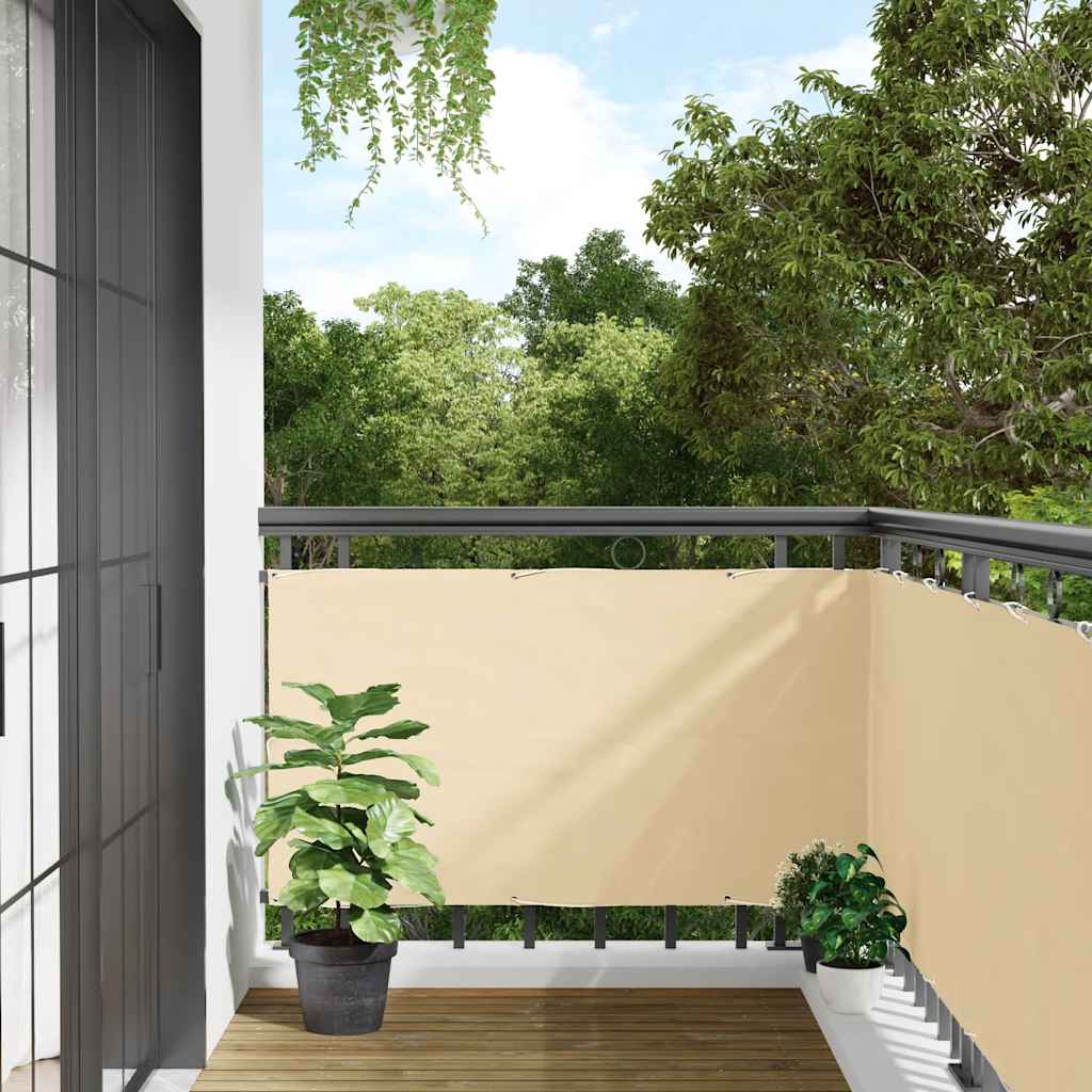 vidaXL Paravan de balcon, crem, 700x120 cm, PVC vidaXL Paravan de balcon, crem, 700x120 cm, PVC