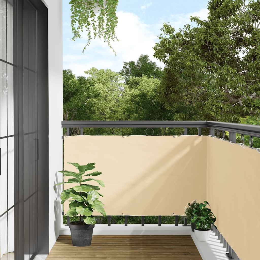 vidaXL Paravan de balcon, crem, 800x120 cm, PVC vidaXL Paravan de balcon, crem, 800x120 cm, PVC