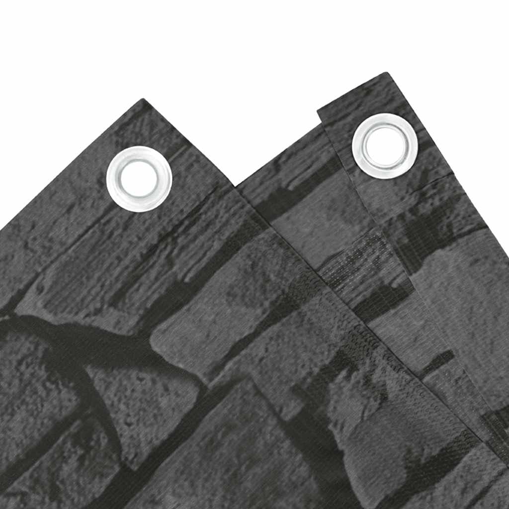 vidaXL Paravan de balcon cu aspect de piatră, gri, 400x120 cm PVC