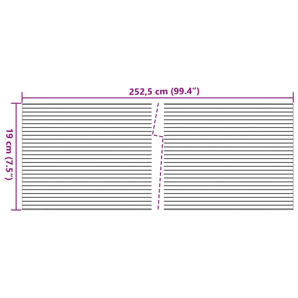vidaXL Paravane de grădină, 10 buc., gri deschis, 252,5x19 cm, PVC vidaXL Paravane de grădină, 10 buc., gri deschis, 252,5x19 cm, PVC