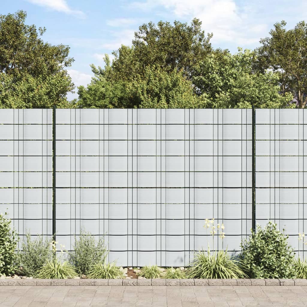 vidaXL Paravane de grădină, 10 buc., gri deschis, 252,5x19 cm, PVC vidaXL Paravane de grădină, 10 buc., gri deschis, 252,5x19 cm, PVC