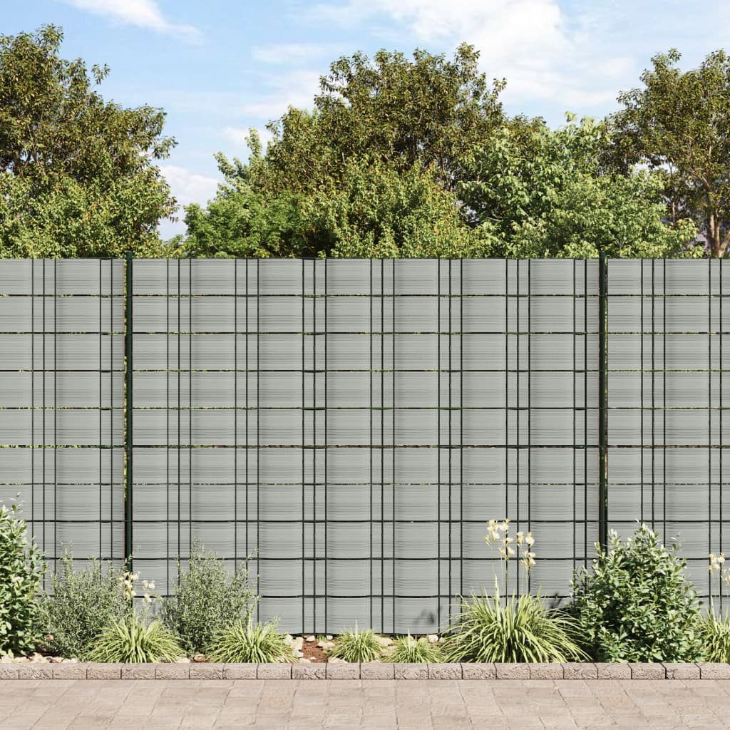 vidaXL Paravane de grădină, 10 buc., gri piatră, 252,5x19 cm, PVC vidaXL Paravane de grădină, 10 buc., gri piatră, 252,5x19 cm, PVC
