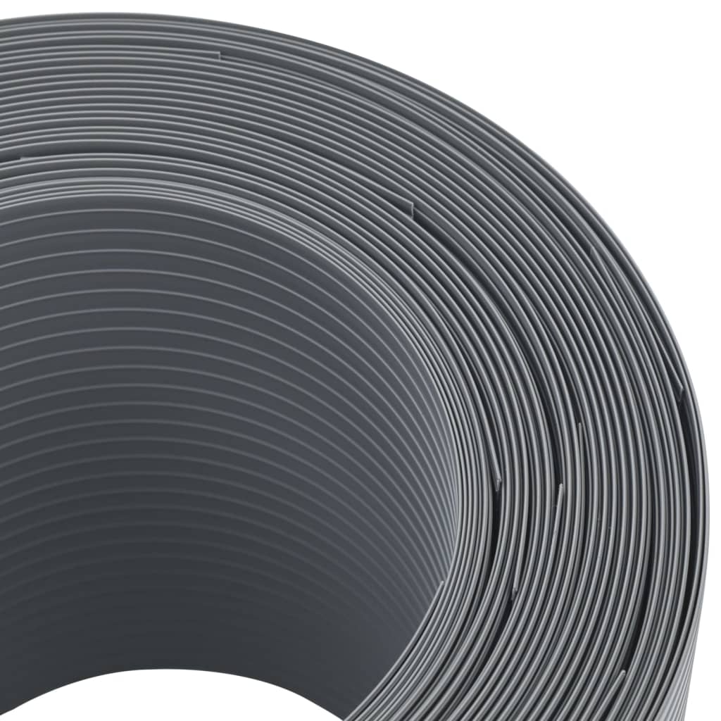 vidaXL Paravane de grădină, 10 buc., gri, 252,5x19 cm, PVC vidaXL Paravane de grădină, 10 buc., gri, 252,5x19 cm, PVC