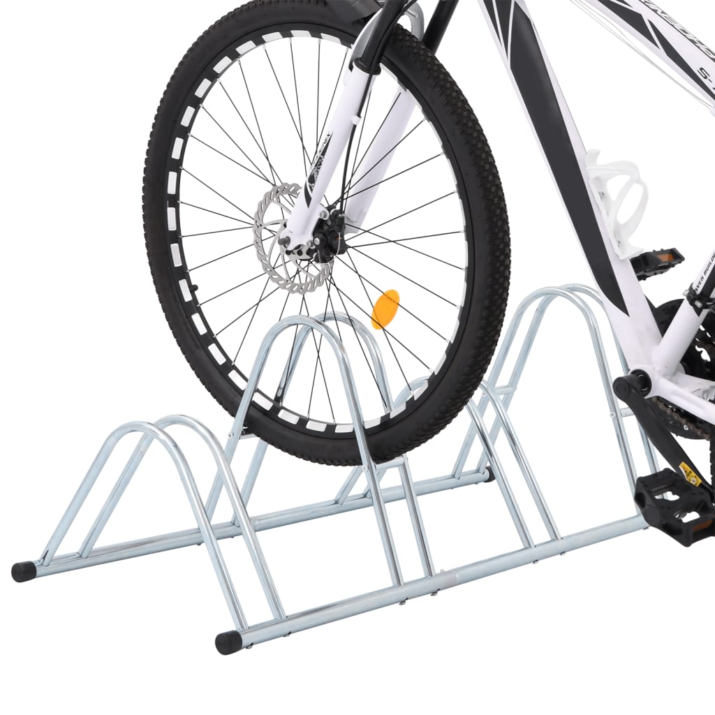 vidaXL Suport de sine stătător pentru 4 biciclete, oțel galvanizat vidaXL Suport de sine stătător pentru 4 biciclete, oțel galvanizat