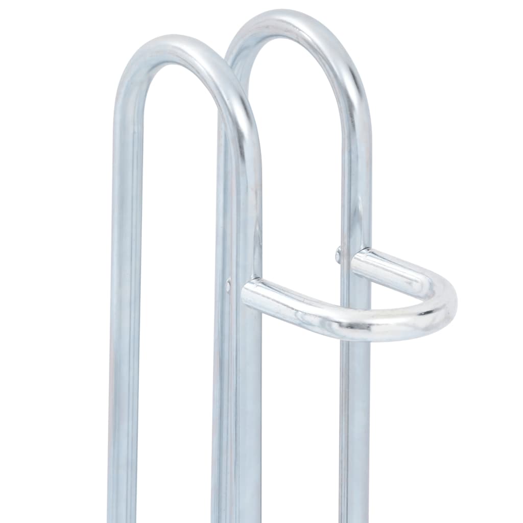 vidaXL Suport de sine stătător pentru 3 biciclete, oțel galvanizat vidaXL Suport de sine stătător pentru 3 biciclete, oțel galvanizat