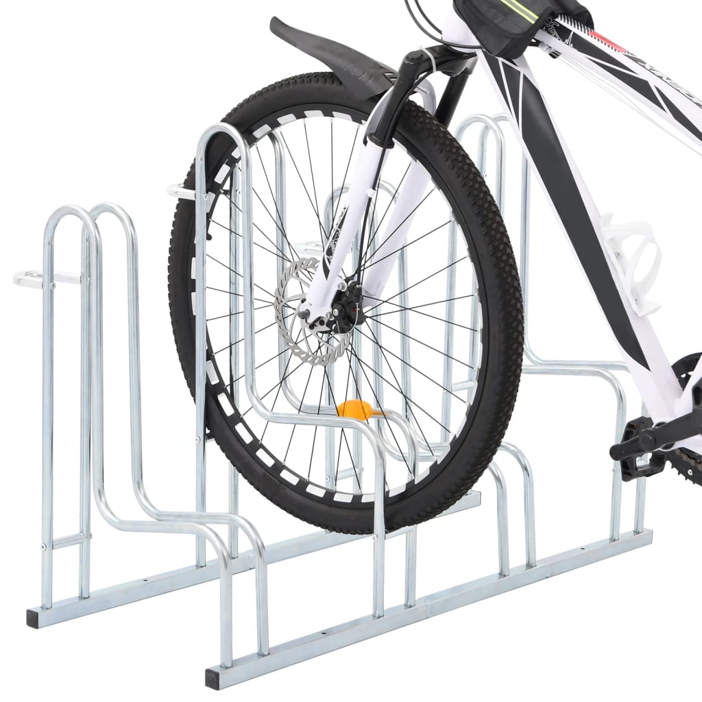 vidaXL Suport de sine stătător pentru 4 biciclete, oțel galvanizat vidaXL Suport de sine stătător pentru 4 biciclete, oțel galvanizat
