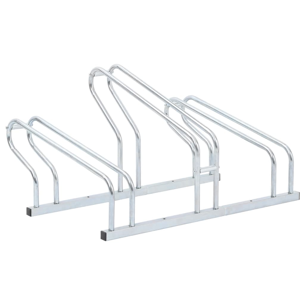 vidaXL Suport de sine stătător pentru 3 biciclete, oțel galvanizat vidaXL Suport de sine stătător pentru 3 biciclete, oțel galvanizat