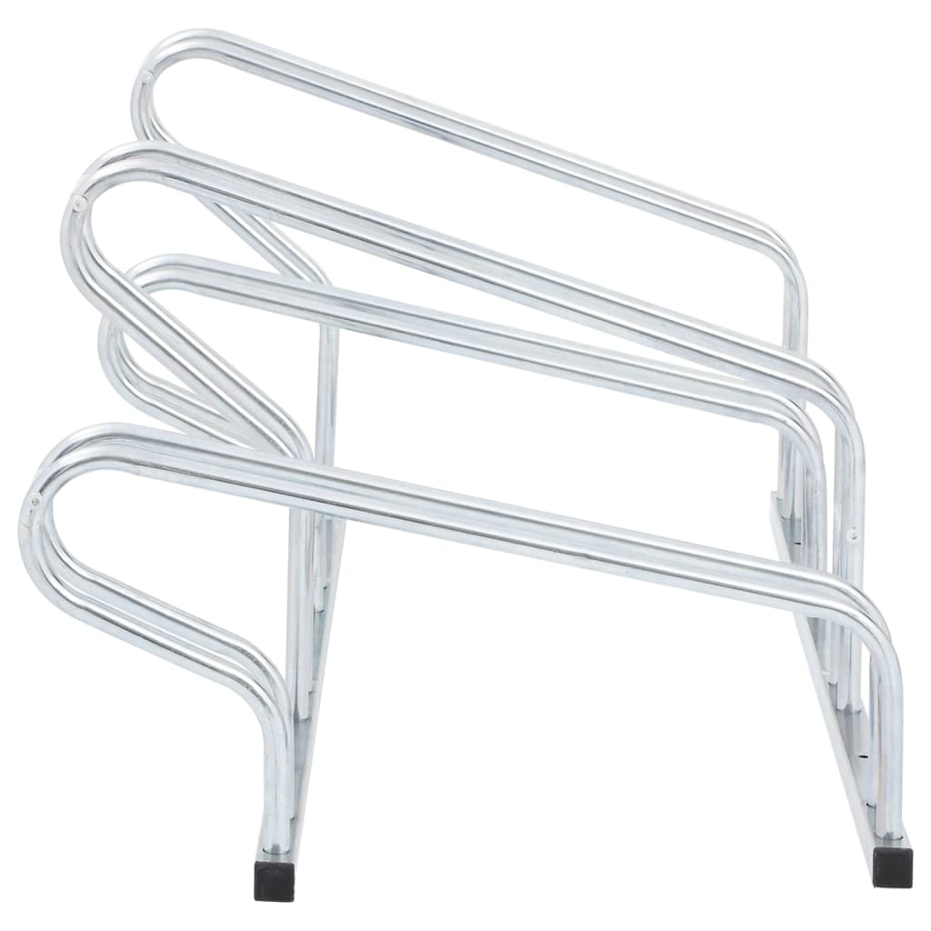vidaXL Suport de sine stătător pentru 4 biciclete, oțel galvanizat vidaXL Suport de sine stătător pentru 4 biciclete, oțel galvanizat