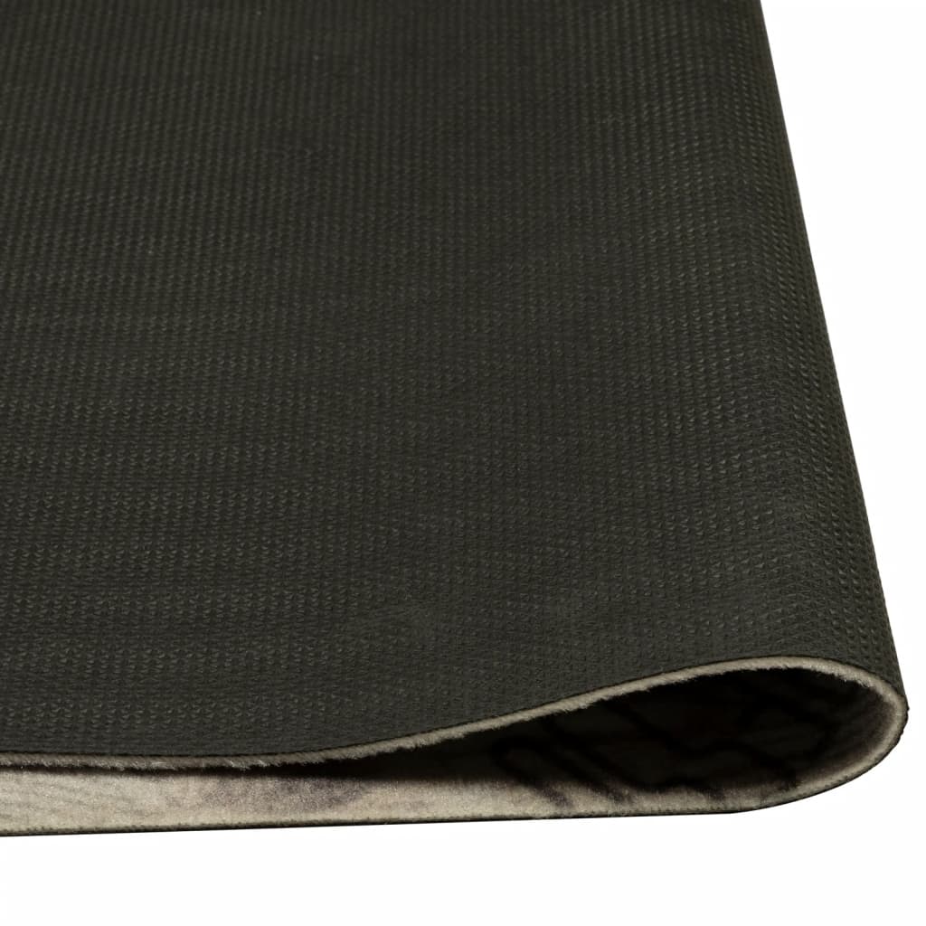 vidaXL Covor de bucătărie lavabil Coffee, gri, 60x180 cm, catifea vidaXL Covor de bucătărie lavabil Coffee, gri, 60x180 cm, catifea