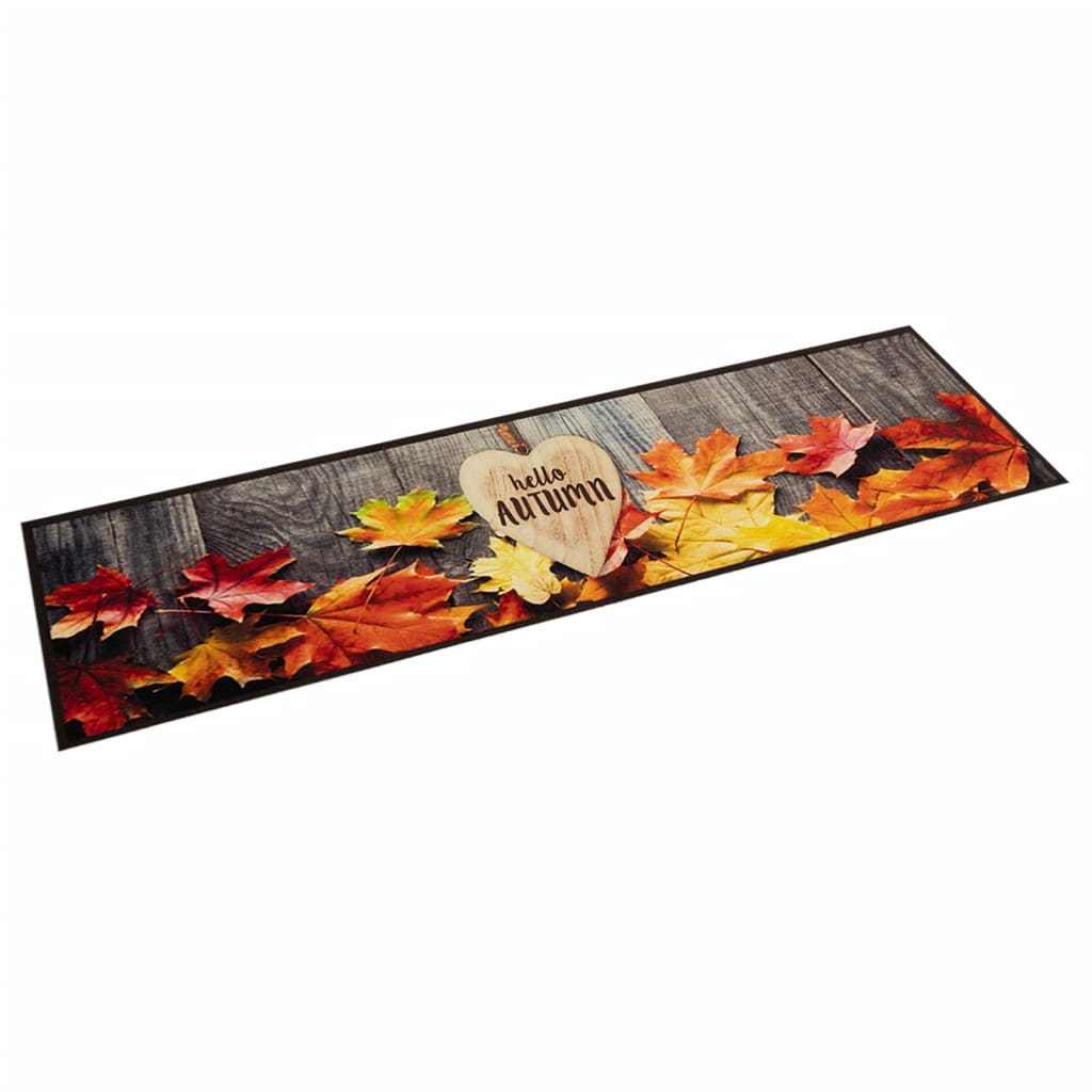 vidaXL Covor de bucătărie lavabil, model toamnă, 60x300 cm, catifea vidaXL Covor de bucătărie lavabil, model toamnă, 60x300 cm, catifea