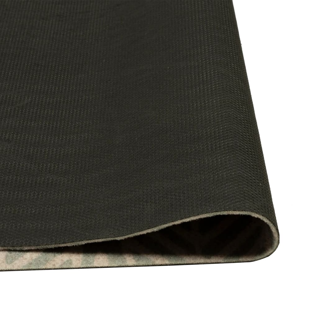 vidaXL Covor de bucătărie lavabil, model frunze, 60x180 cm, catifea vidaXL Covor de bucătărie lavabil, model frunze, 60x180 cm, catifea