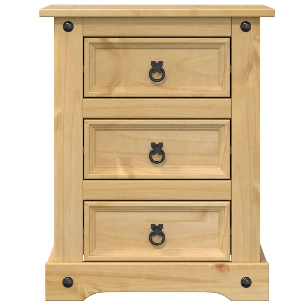 vidaXL Noptieră Corona, 53x39x66 cm, lemn masiv de pin vidaXL Noptieră Corona, 53x39x66 cm, lemn masiv de pin