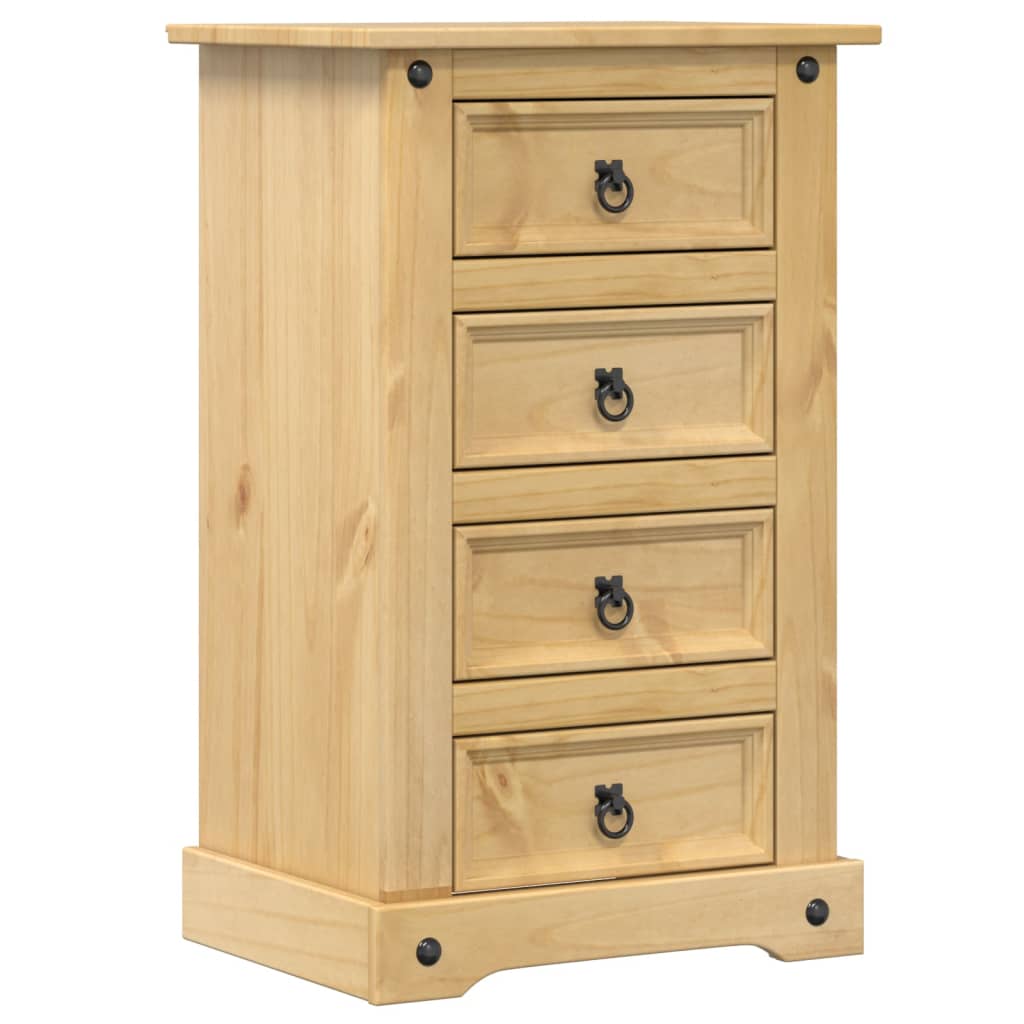 vidaXL Noptieră Corona, 53x39x84 cm, lemn masiv de pin vidaXL Noptieră Corona, 53x39x84 cm, lemn masiv de pin