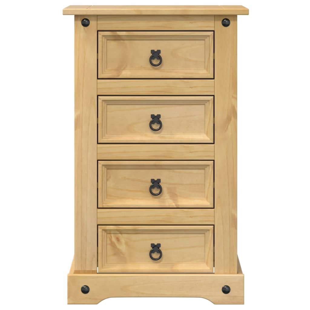 vidaXL Noptieră Corona, 53x39x84 cm, lemn masiv de pin vidaXL Noptieră Corona, 53x39x84 cm, lemn masiv de pin