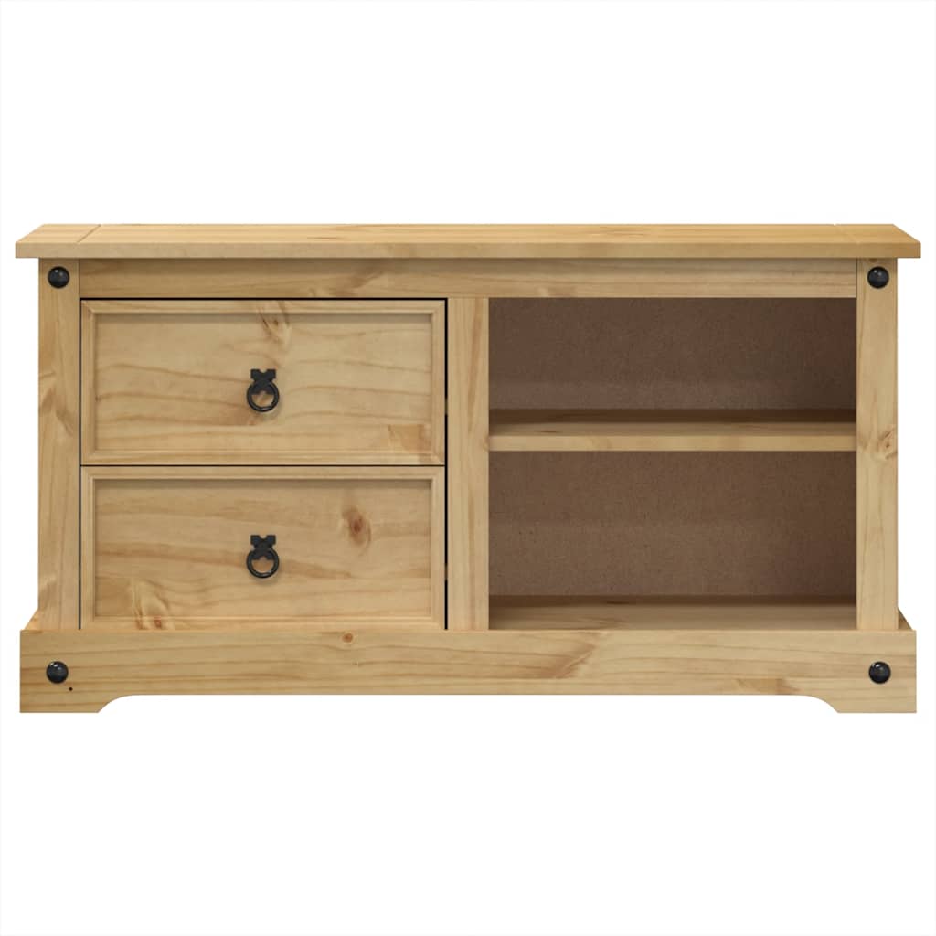 vidaXL Dulap TV „Corona”, 100x40x52 cm, lemn masiv de pin vidaXL Dulap TV „Corona”, 100x40x52 cm, lemn masiv de pin