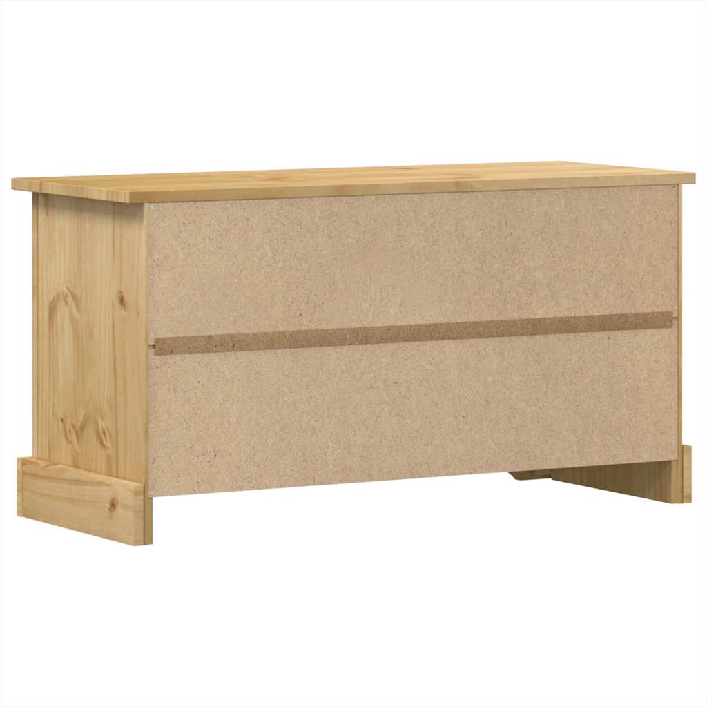 vidaXL Dulap TV „Corona”, 100x40x52 cm, lemn masiv de pin vidaXL Dulap TV „Corona”, 100x40x52 cm, lemn masiv de pin