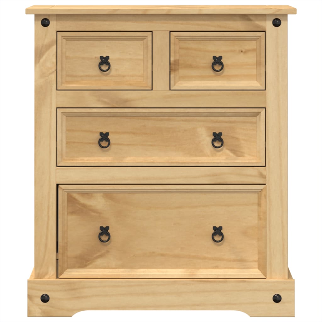 vidaXL Dulap cu sertare „Corona”, 80x43x91 cm, lemn masiv de pin