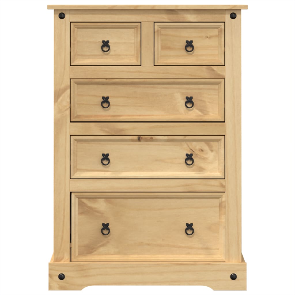 vidaXL Dulap cu sertare „Corona”, 80x43x114 cm, lemn masiv de pin vidaXL Dulap cu sertare „Corona”, 80x43x114 cm, lemn masiv de pin