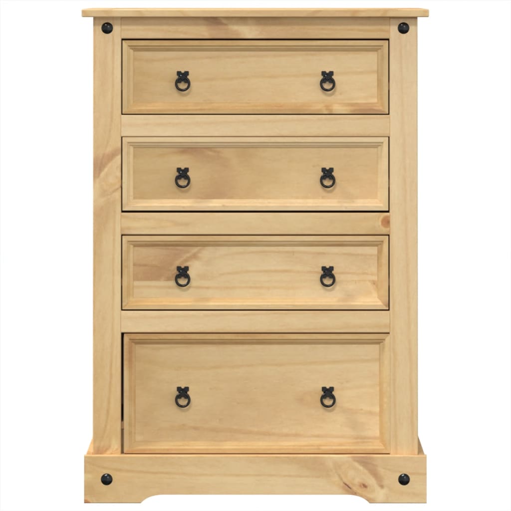 vidaXL Dulap cu sertare „Corona”, 80x43x114 cm, lemn masiv de pin vidaXL Dulap cu sertare „Corona”, 80x43x114 cm, lemn masiv de pin