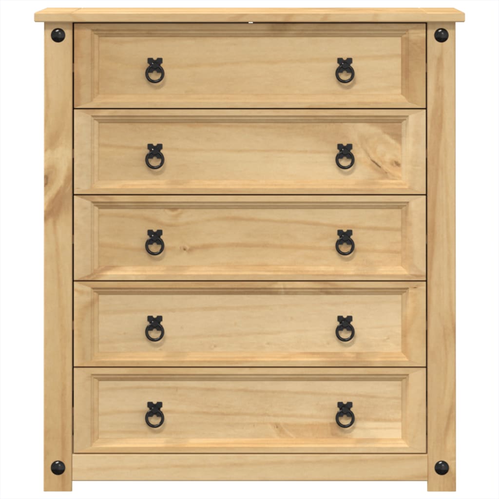 vidaXL Dulap cu sertare „Corona”, 80x40x89 cm, lemn masiv de pin vidaXL Dulap cu sertare „Corona”, 80x40x89 cm, lemn masiv de pin