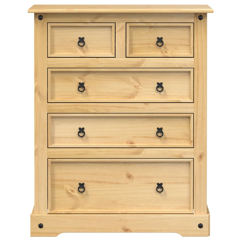 vidaXL Dulap cu sertare „Corona”, 92x48x114 cm, lemn masiv de pin