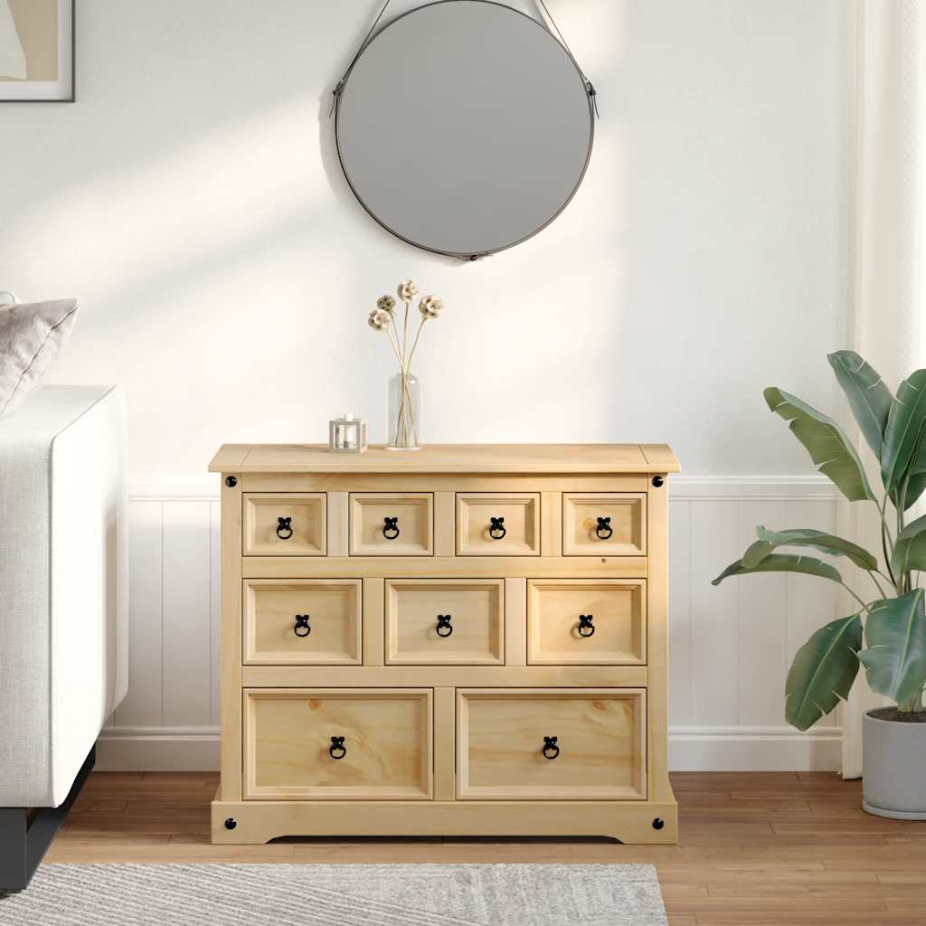 vidaXL Dulap cu sertare „Corona”, 101x45x82 cm, lemn masiv de pin vidaXL Dulap cu sertare „Corona”, 101x45x82 cm, lemn masiv de pin