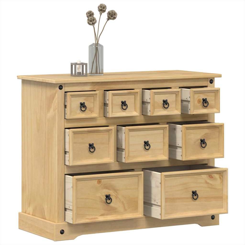vidaXL Dulap cu sertare „Corona”, 101x45x82 cm, lemn masiv de pin vidaXL Dulap cu sertare „Corona”, 101x45x82 cm, lemn masiv de pin