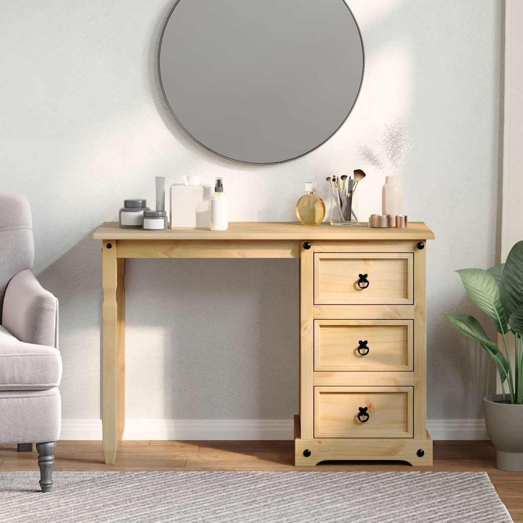 vidaXL Masă de toaletă "Corona", 110x47x75 cm, lemn masiv de pin vidaXL Masă de toaletă "Corona", 110x47x75 cm, lemn masiv de pin