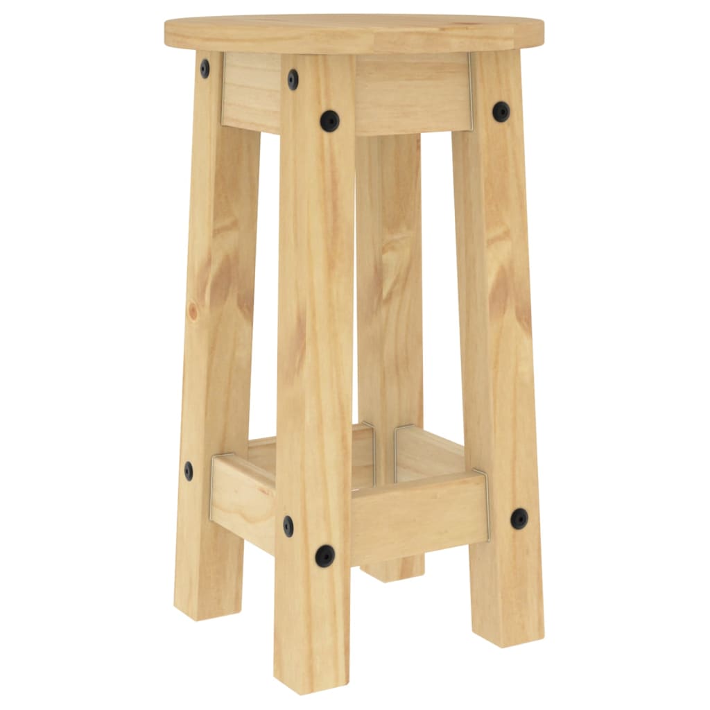 vidaXL Scaune de bar, 2 buc., lemn masiv de pin vidaXL Scaune de bar, 2 buc., lemn masiv de pin