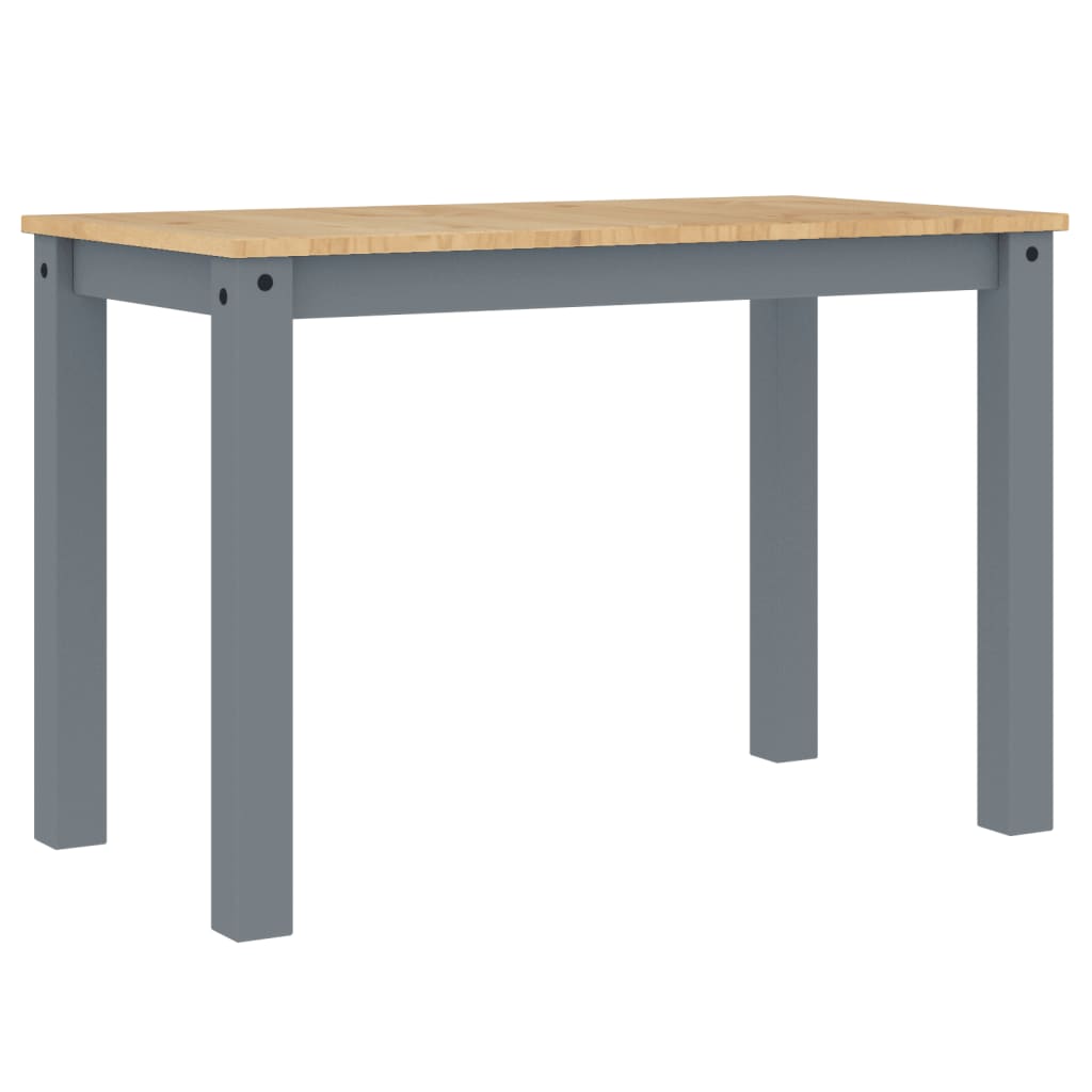vidaXL Masă de sufragerie „Panama”, gri, 117x60x75 cm, lemn masiv pin