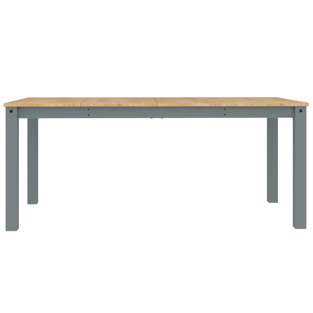 vidaXL Masă de sufragerie „Panama”, gri, 180x90x75 cm, lemn masiv pin