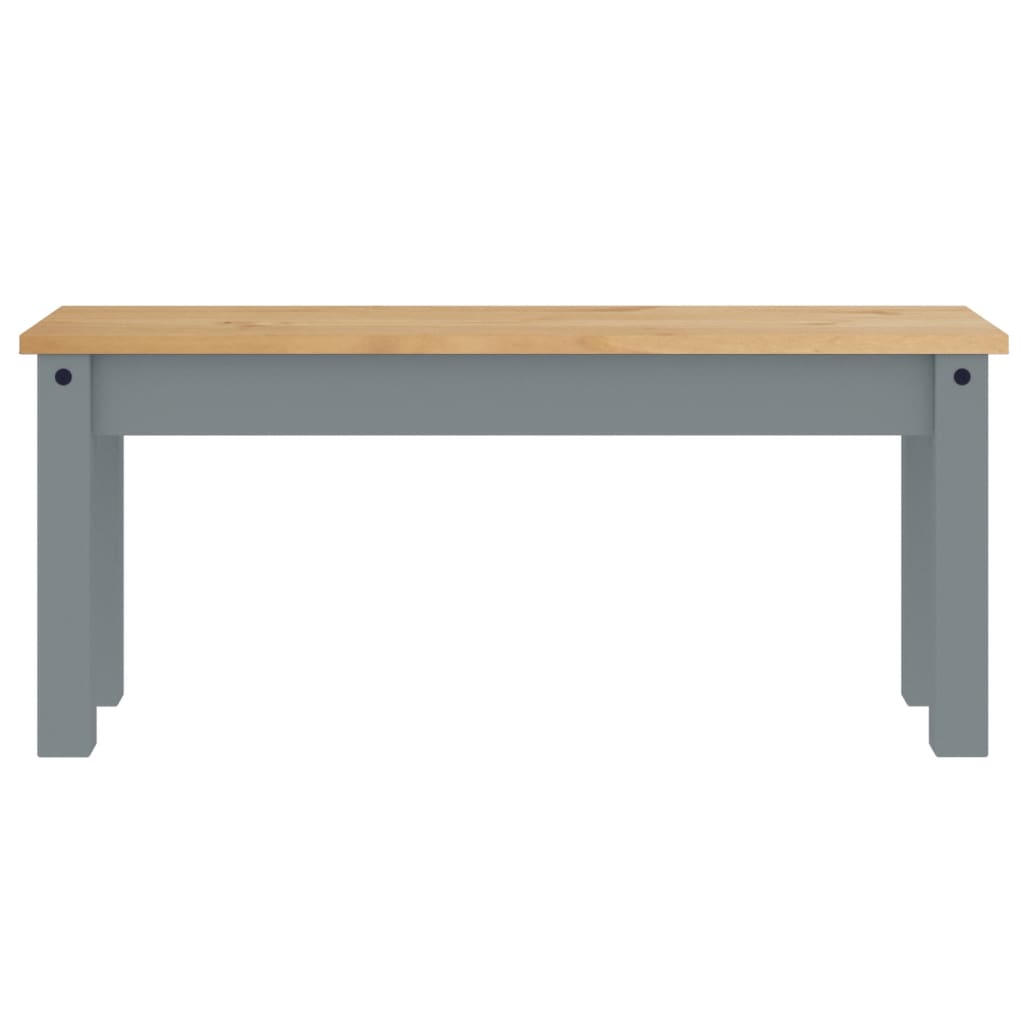 vidaXL Banchetă de bucătărie Panama, gri, 105x30x45 cm, lemn masiv pin vidaXL Banchetă de bucătărie Panama, gri, 105x30x45 cm, lemn masiv pin