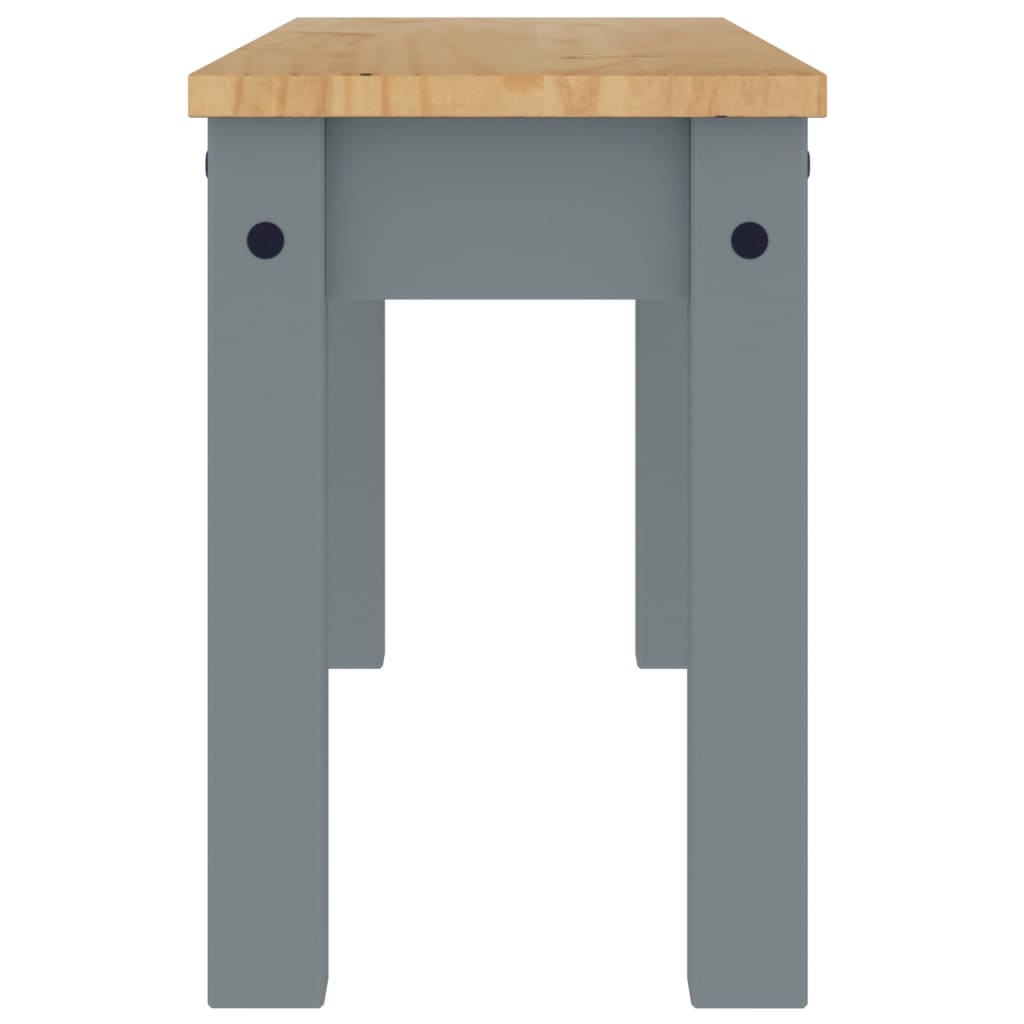 vidaXL Banchetă de bucătărie Panama, gri, 105x30x45 cm, lemn masiv pin vidaXL Banchetă de bucătărie Panama, gri, 105x30x45 cm, lemn masiv pin