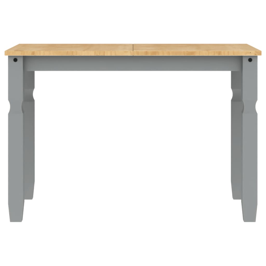 vidaXL Masă de sufragerie "Corona", gri 112x60x75 cm lemn masiv de pin