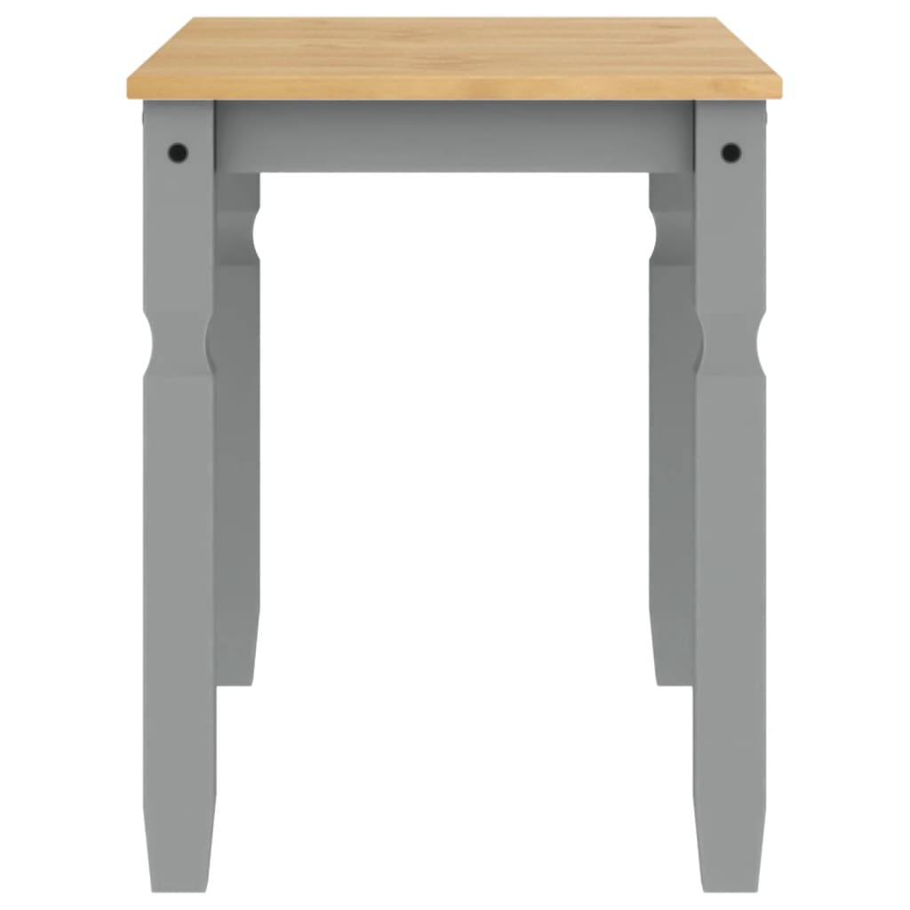vidaXL Masă de sufragerie "Corona", gri 112x60x75 cm lemn masiv de pin