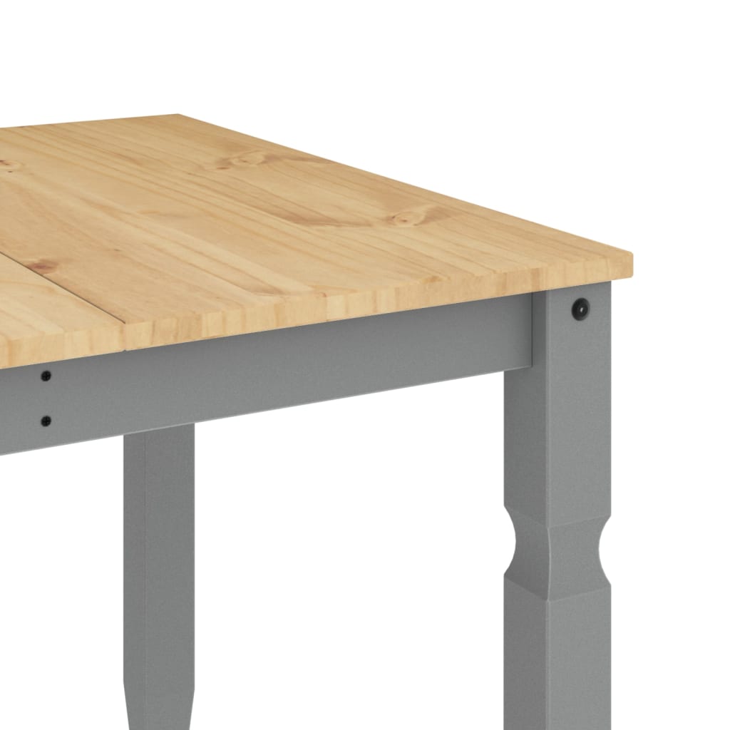 vidaXL Masă de sufragerie "Corona", gri 180x90x75 cm lemn masiv de pin