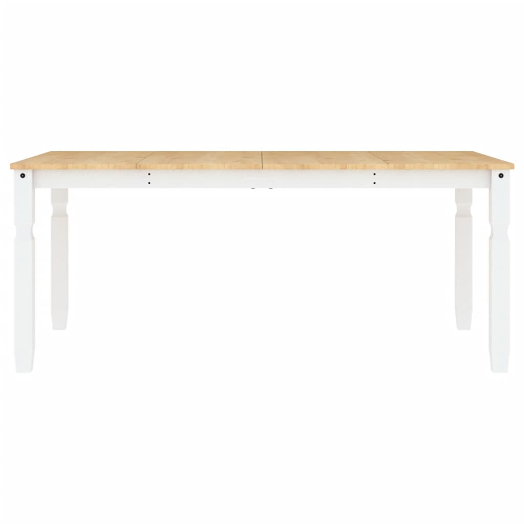 vidaXL Masă de sufragerie "Corona", alb 180x90x75 cm lemn masiv de pin