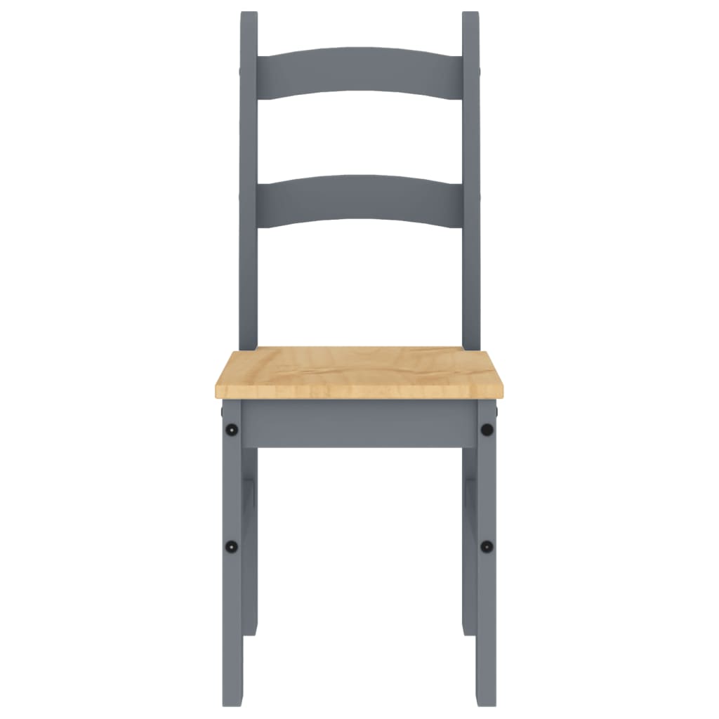 vidaXL Scaune de bucătărie, 2 buc., gri, 40x46x99cm, lemn masiv de pin vidaXL Scaune de bucătărie, 2 buc., gri, 40x46x99cm, lemn masiv de pin