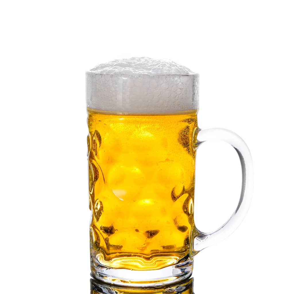 vidaXL Halbe de bere cu mâner din sticlă, 6 buc., 1000 ml vidaXL Halbe de bere cu mâner din sticlă, 6 buc., 1000 ml